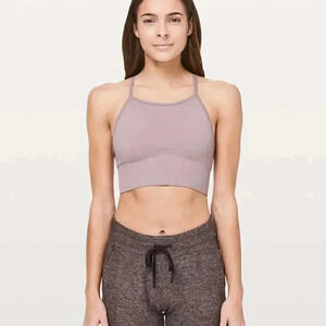 Lululemon "Ebb to street" yoga casual athletic light support long line bra top 4
